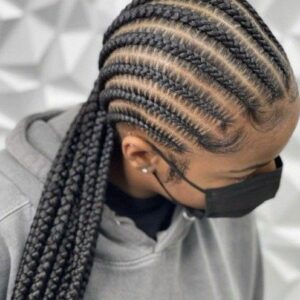 Nattes collées avec rajouts (moyennes)